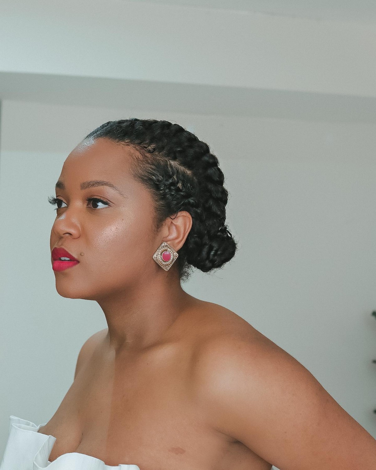 Updo Flat Twist With Bun