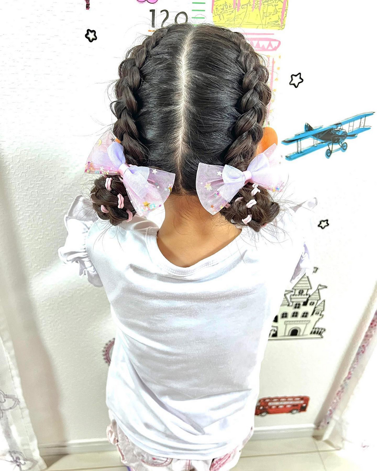 Dutch Braid Two Bun