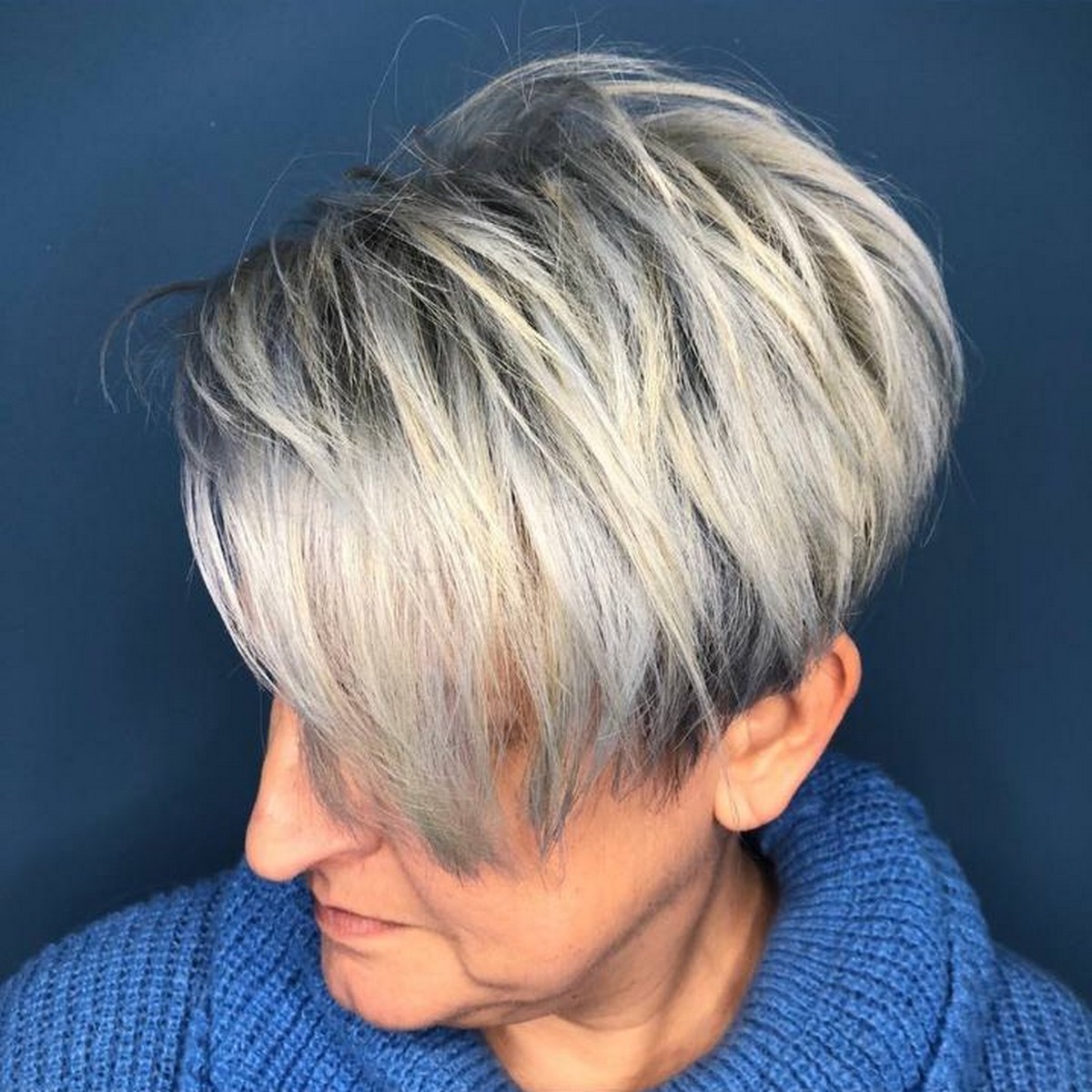 Piece-y Long Pixie Cut With Angled Layers