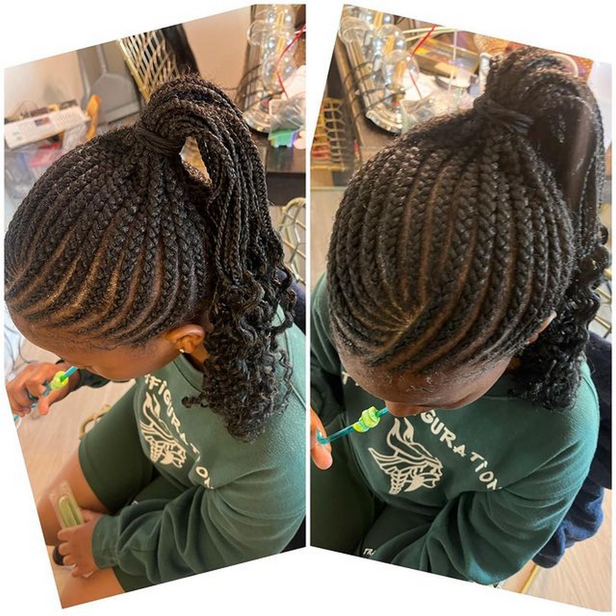 Curly Braided Ponytail
