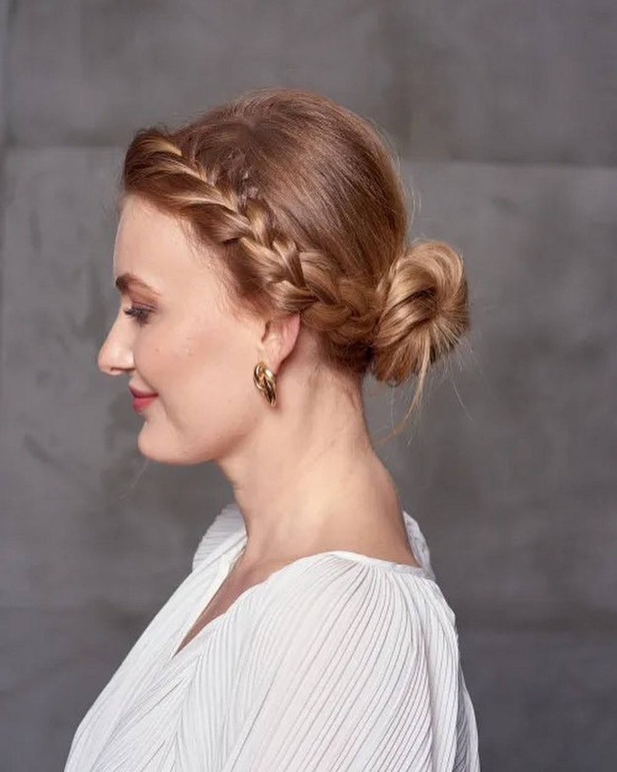 Front-Braided Bun