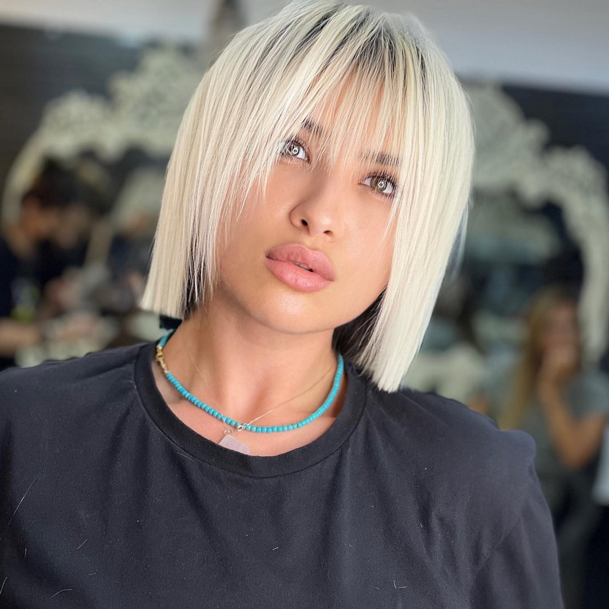 Blunt Bob With Wispy Bangs