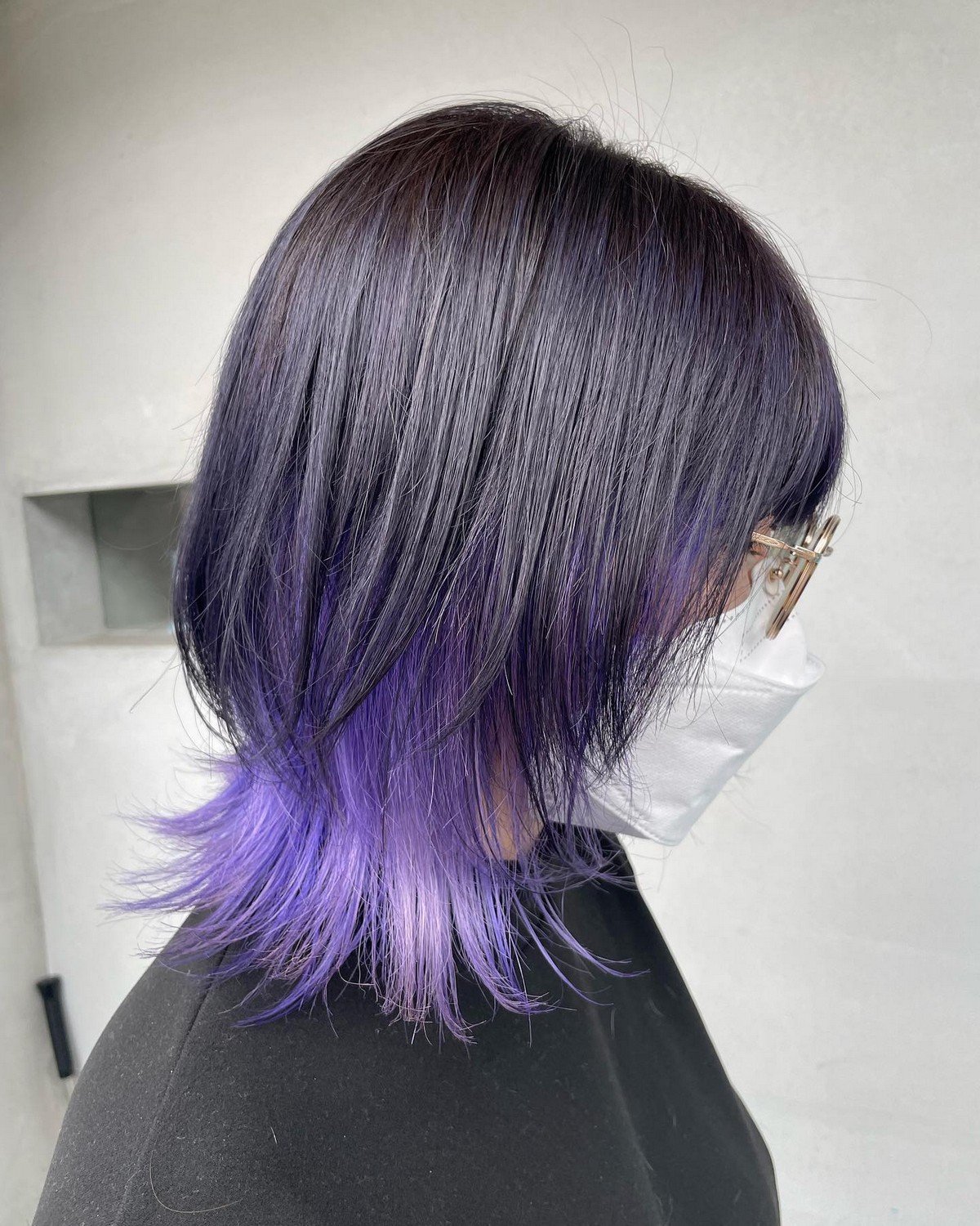 Trendy Purple Wolf Haircut