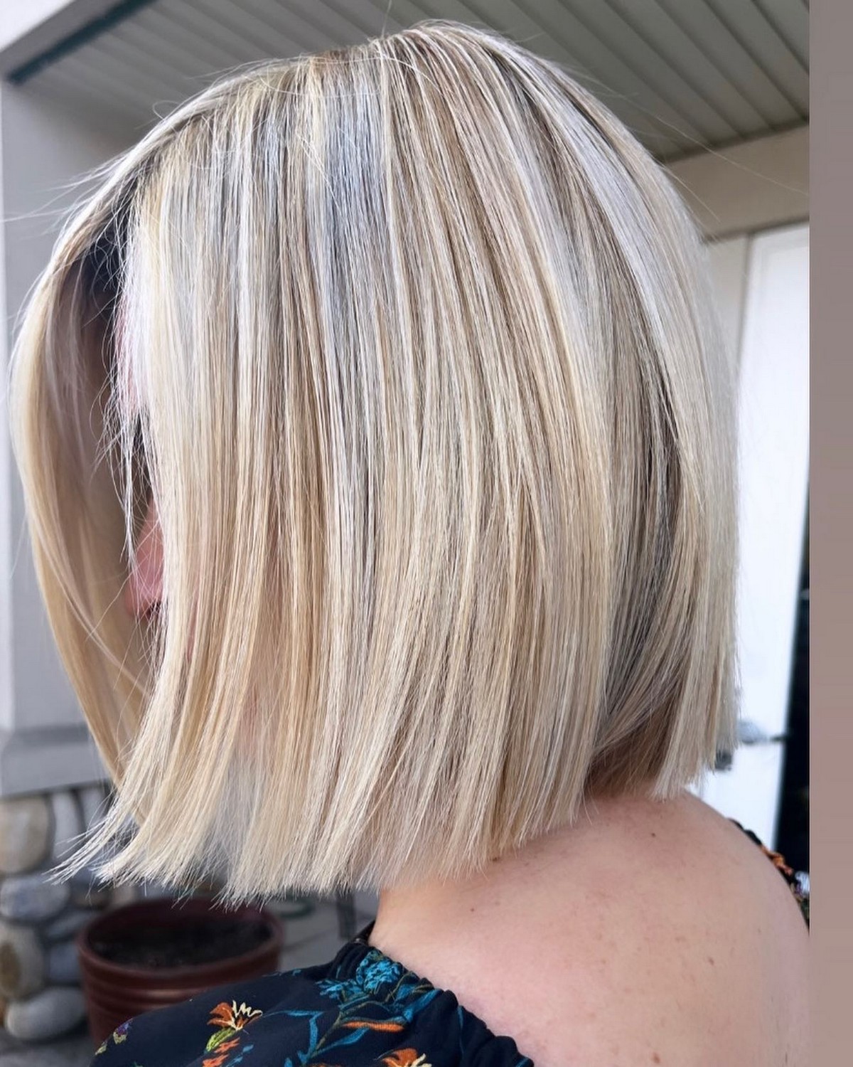 Blonde Bob With Blunt Ends