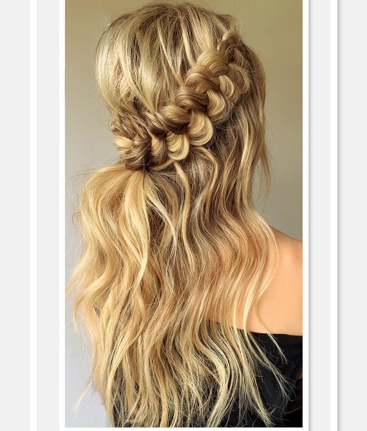 Blonde Half Up Boho Braid 