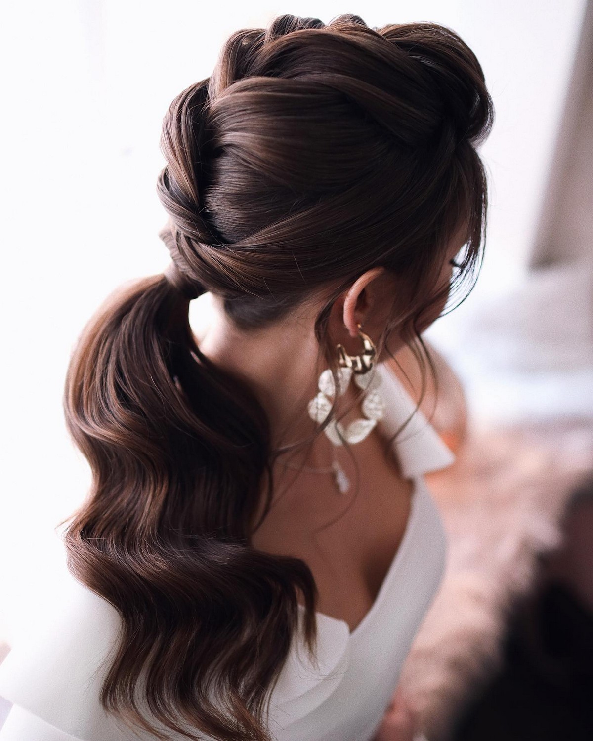 Ponytail With Middle Braiding