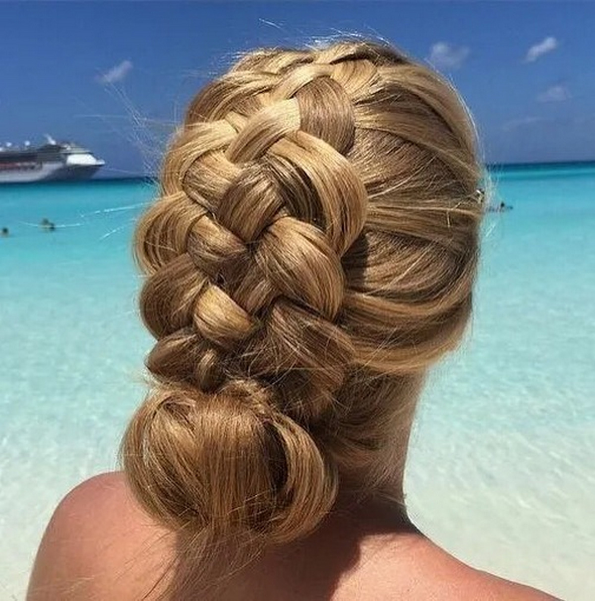 Basket Weave Braid With Bun