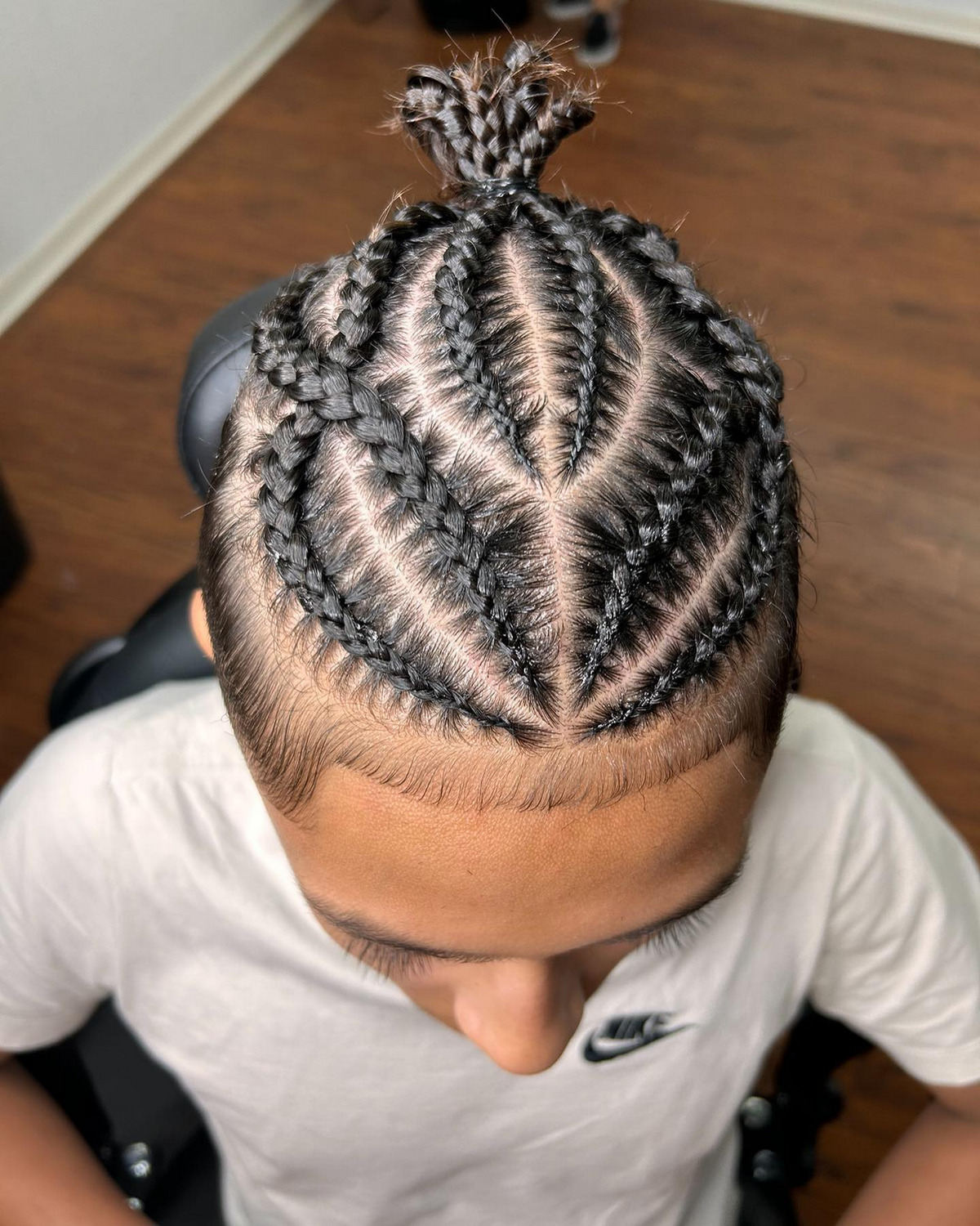 Cornrows Man Bun