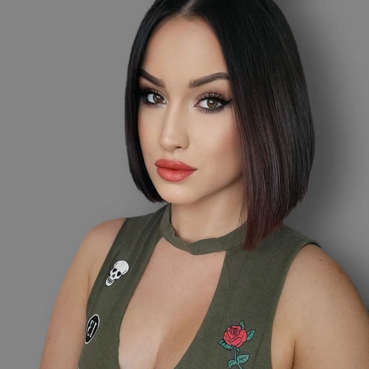 Inverted Bob With Middle Part