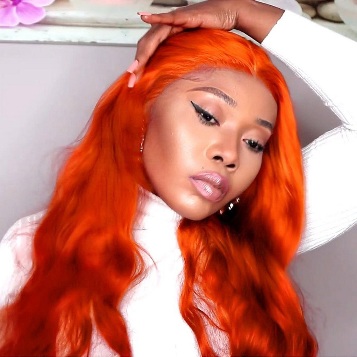 Orange Hair Color Waves 