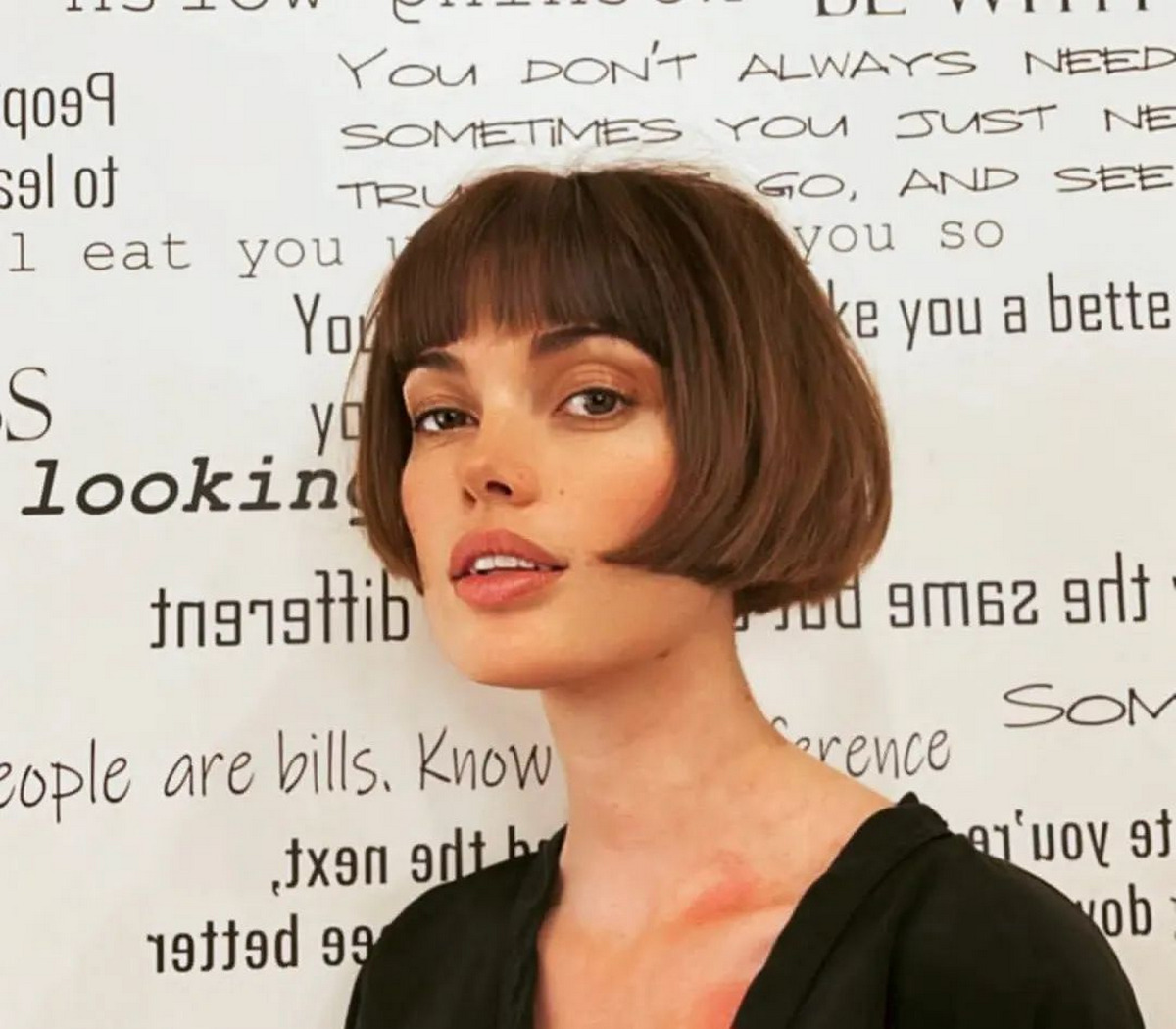 Short Undercut Bob With Silly Bangs