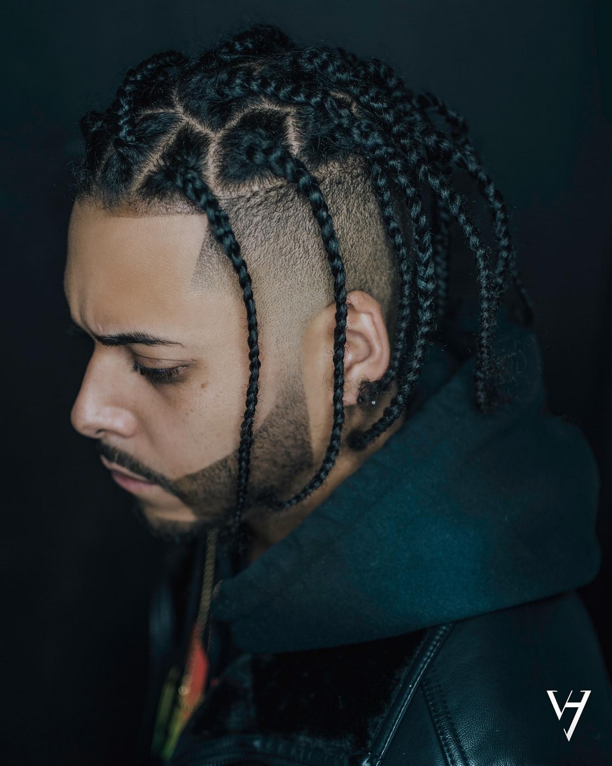 Box Braid With Zero Fade