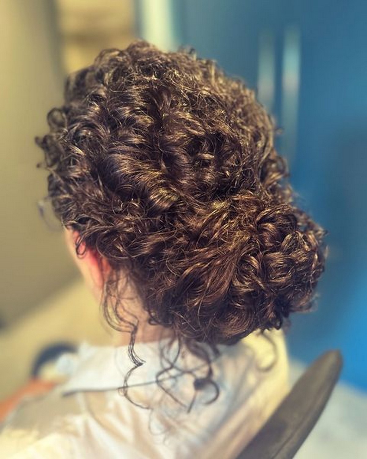 Curly Low Bun