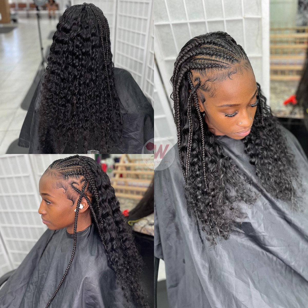 Feed-In Braids And Curls