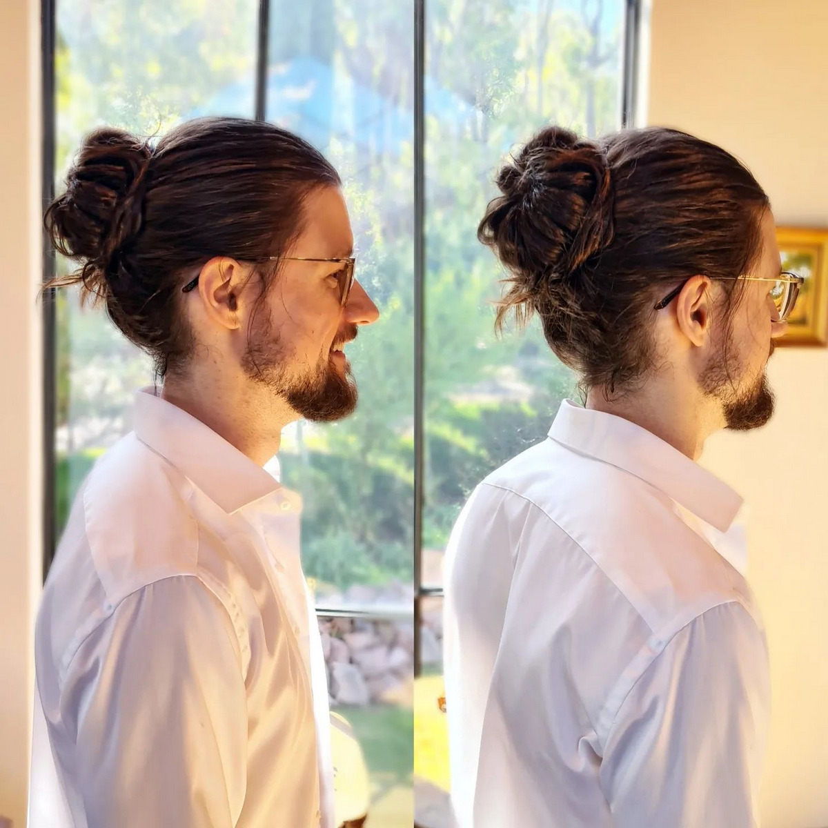 Man Bun Groom For Long Hair