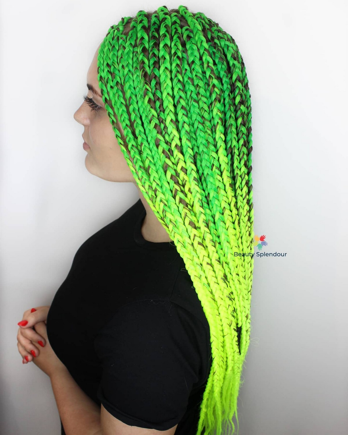 Neon Medium Box Braids