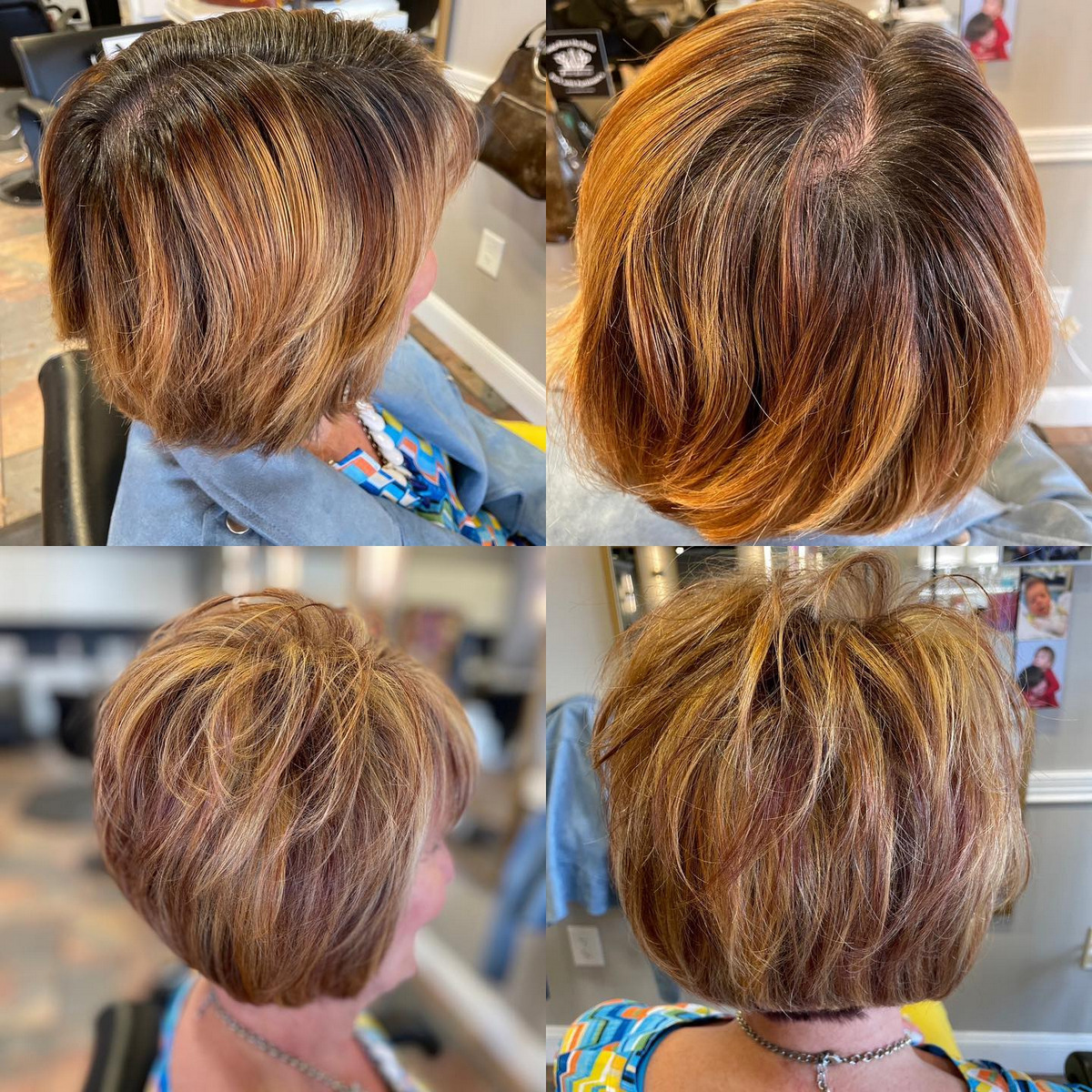 Stacked Bob With Highlights