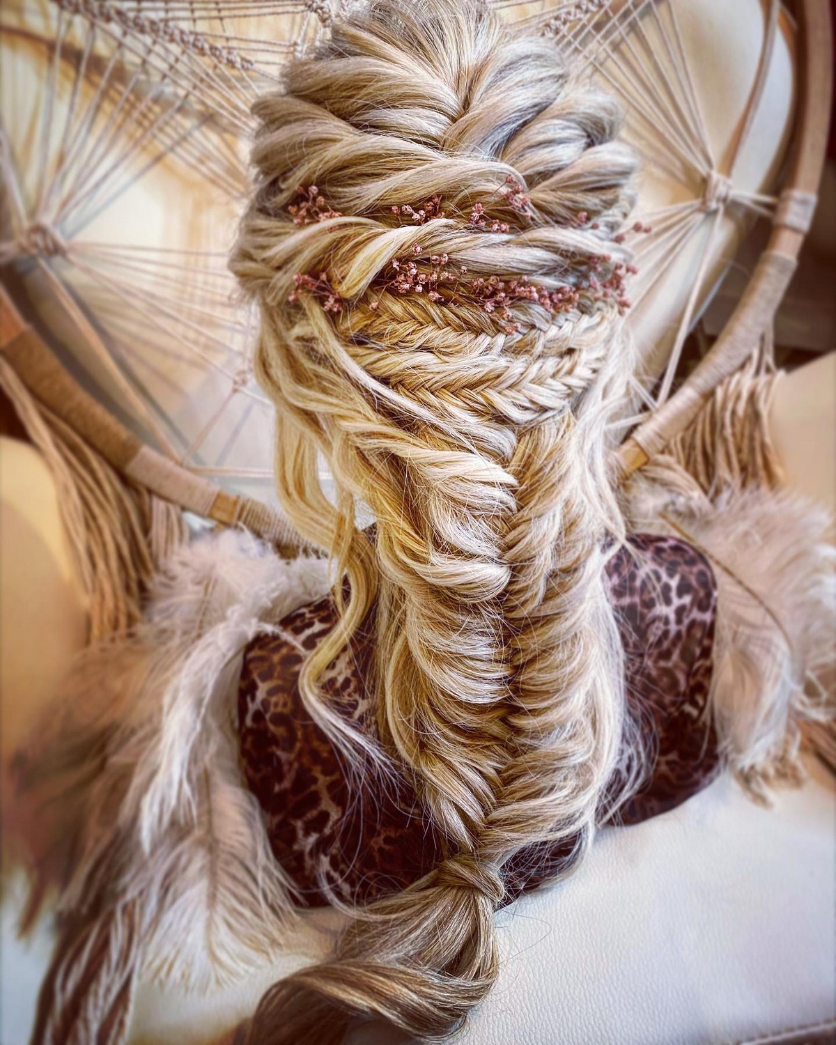 Blonde Messy Fishtail