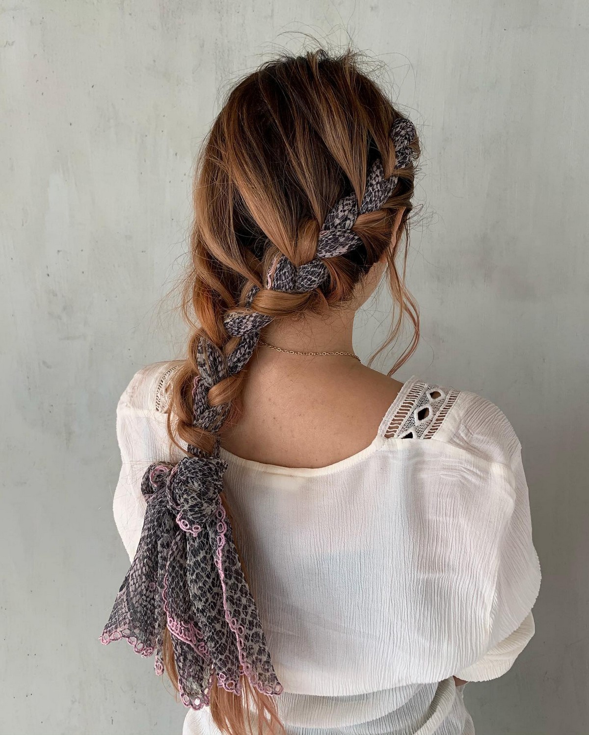 Braid With Scarf