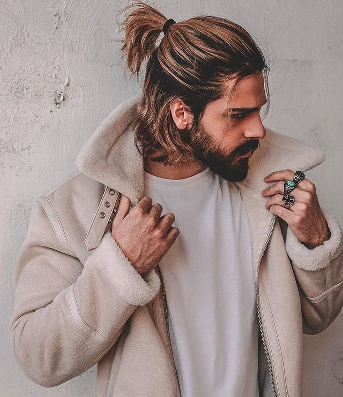 Half Short Pony Layered Blond Hair