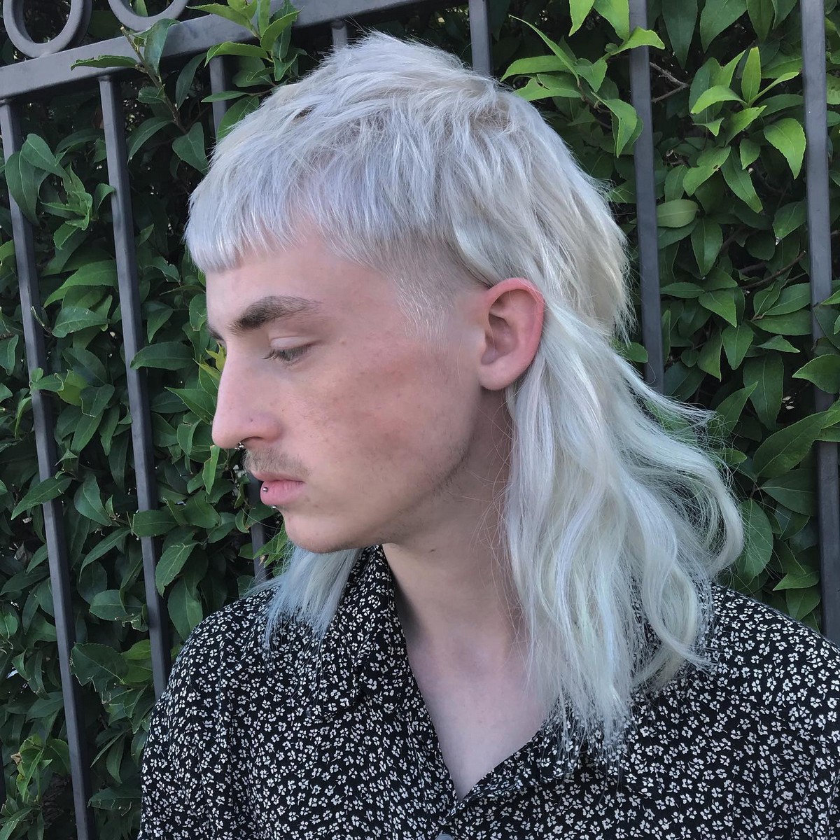 Long White Mullet Undercut