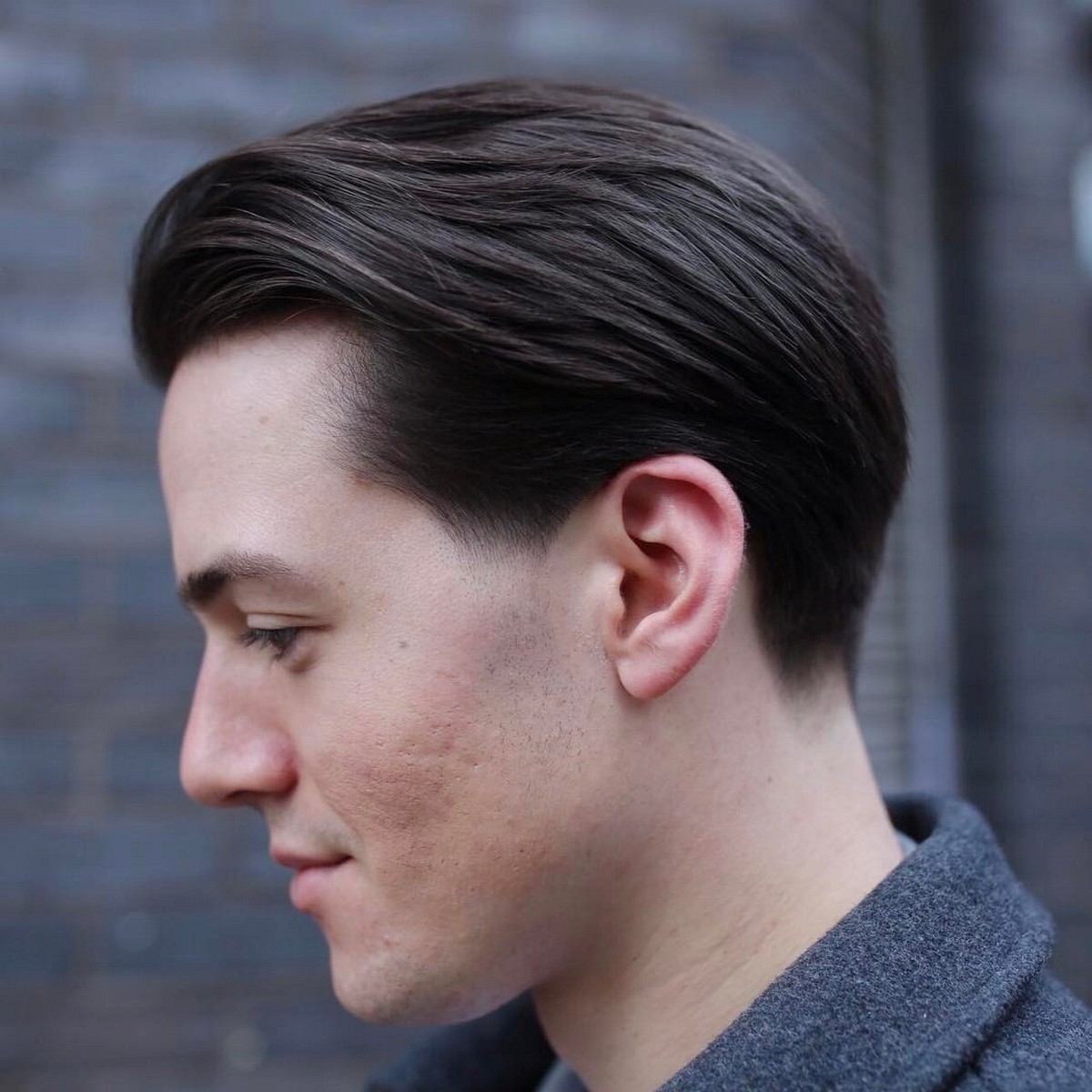 Medium Swept Back Hairstyle