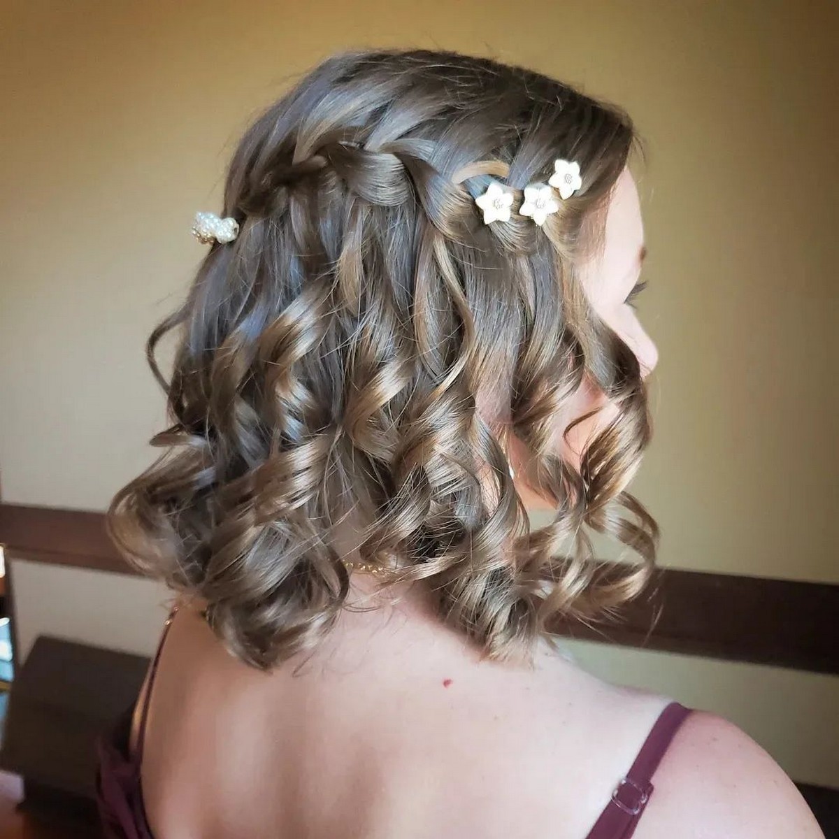 Waterfall Braid With Short Hair