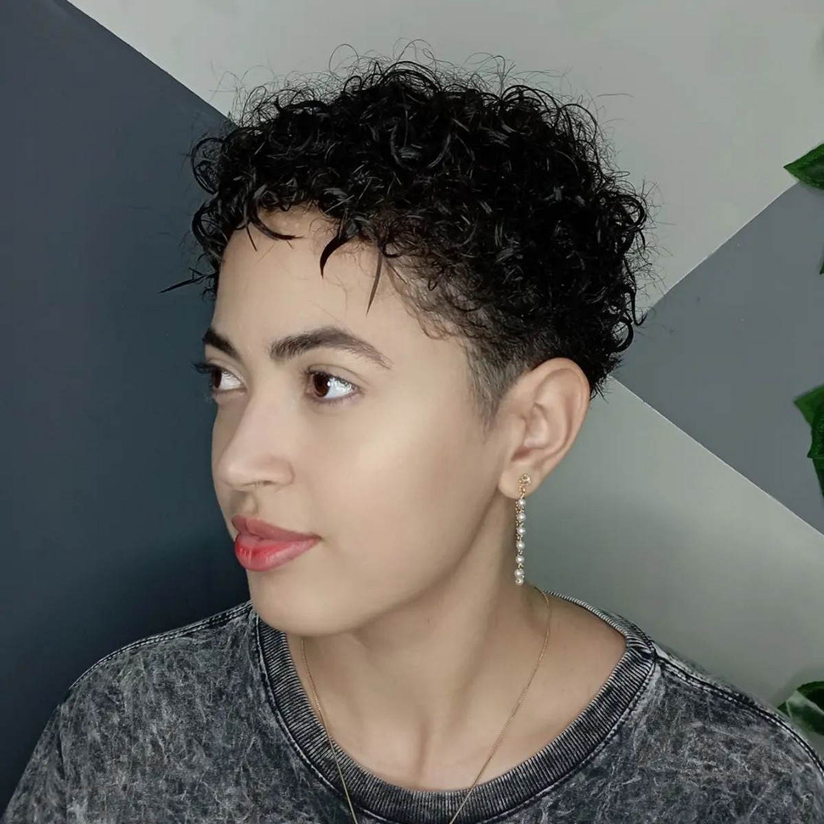 Curl Pixie With Micro Curl Bangs