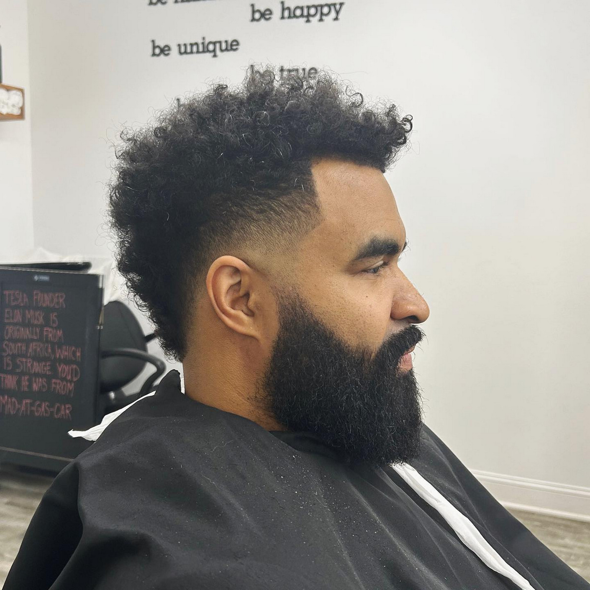 Curled Mohawk Haircut