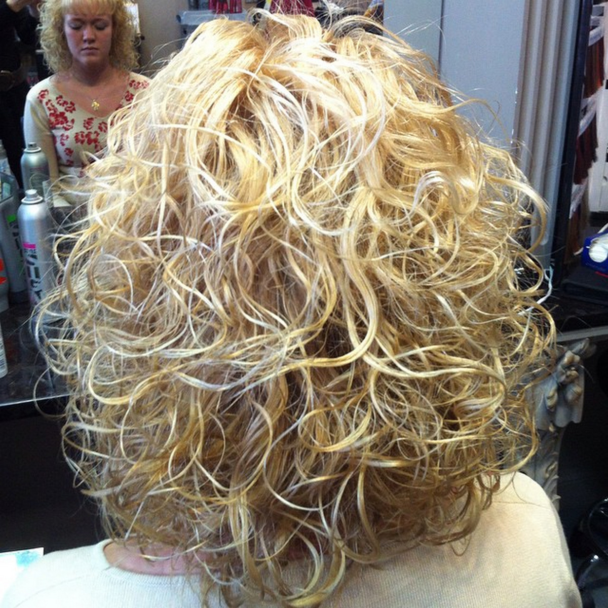 The Traditional Bright Blonde Perm