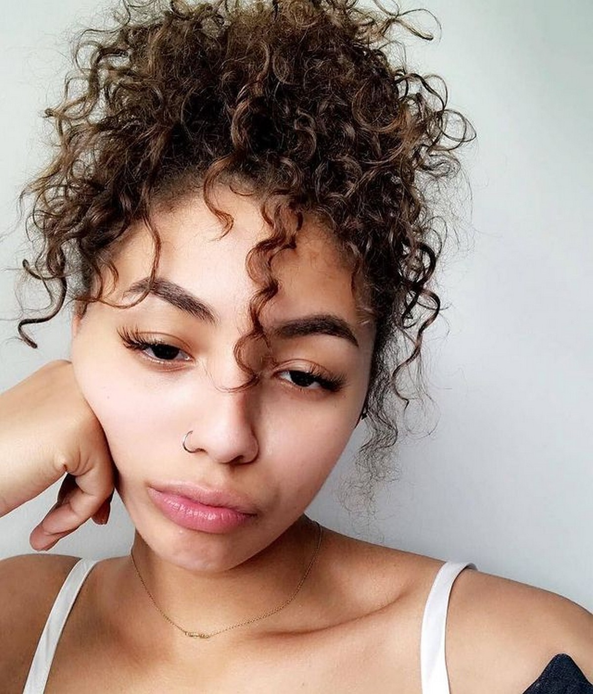 Curly Messy Bun