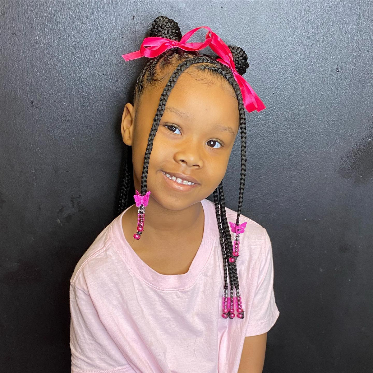 Front Braids With Beads