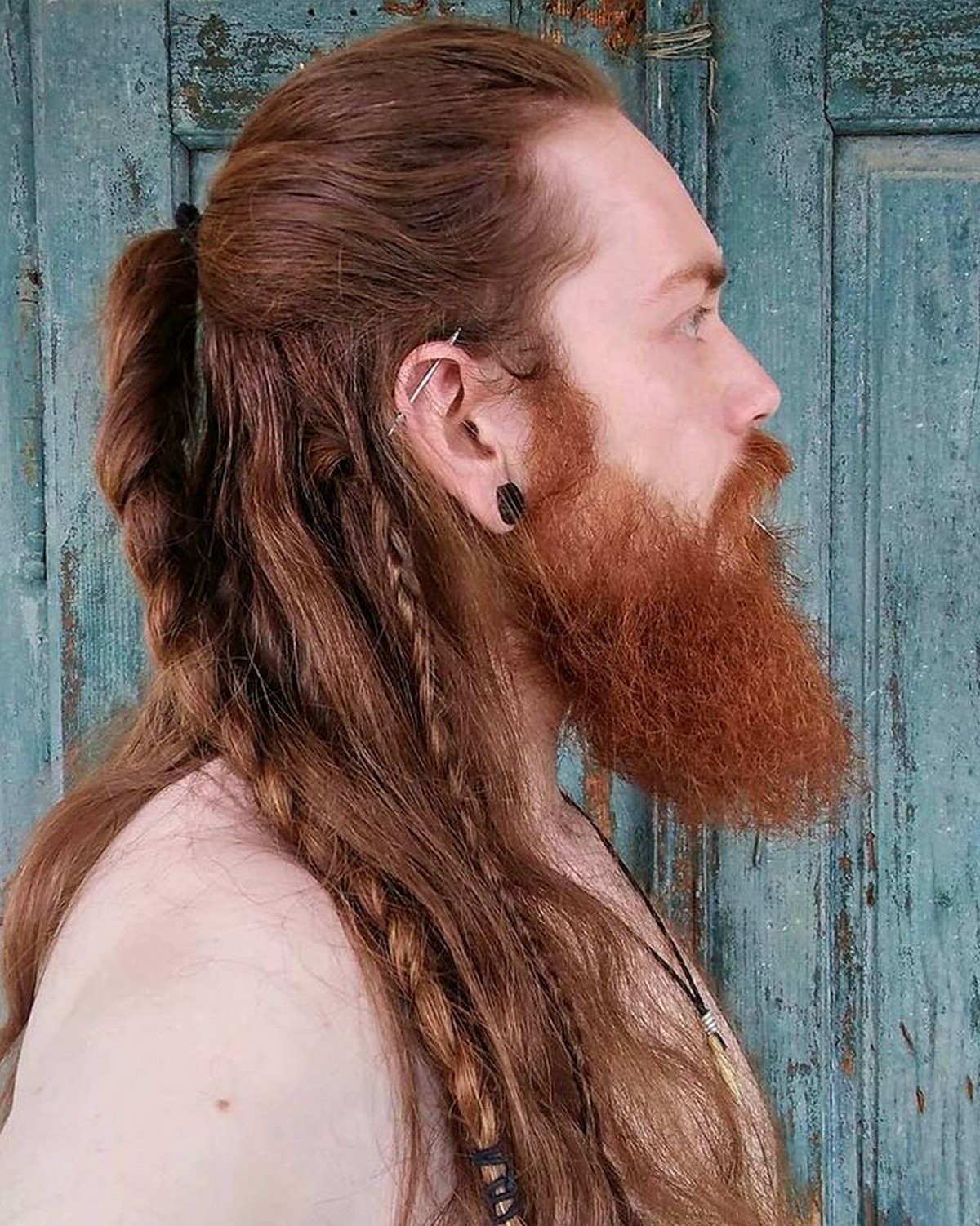 Half-Braid And Braided Ponytail Hairstyle