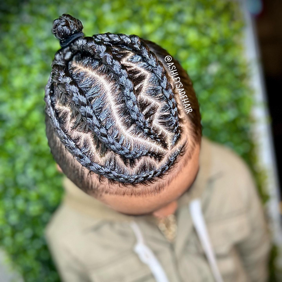 Men's Braids And Bun