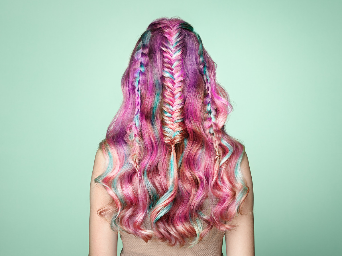 Multiple Braid With Wave Hair