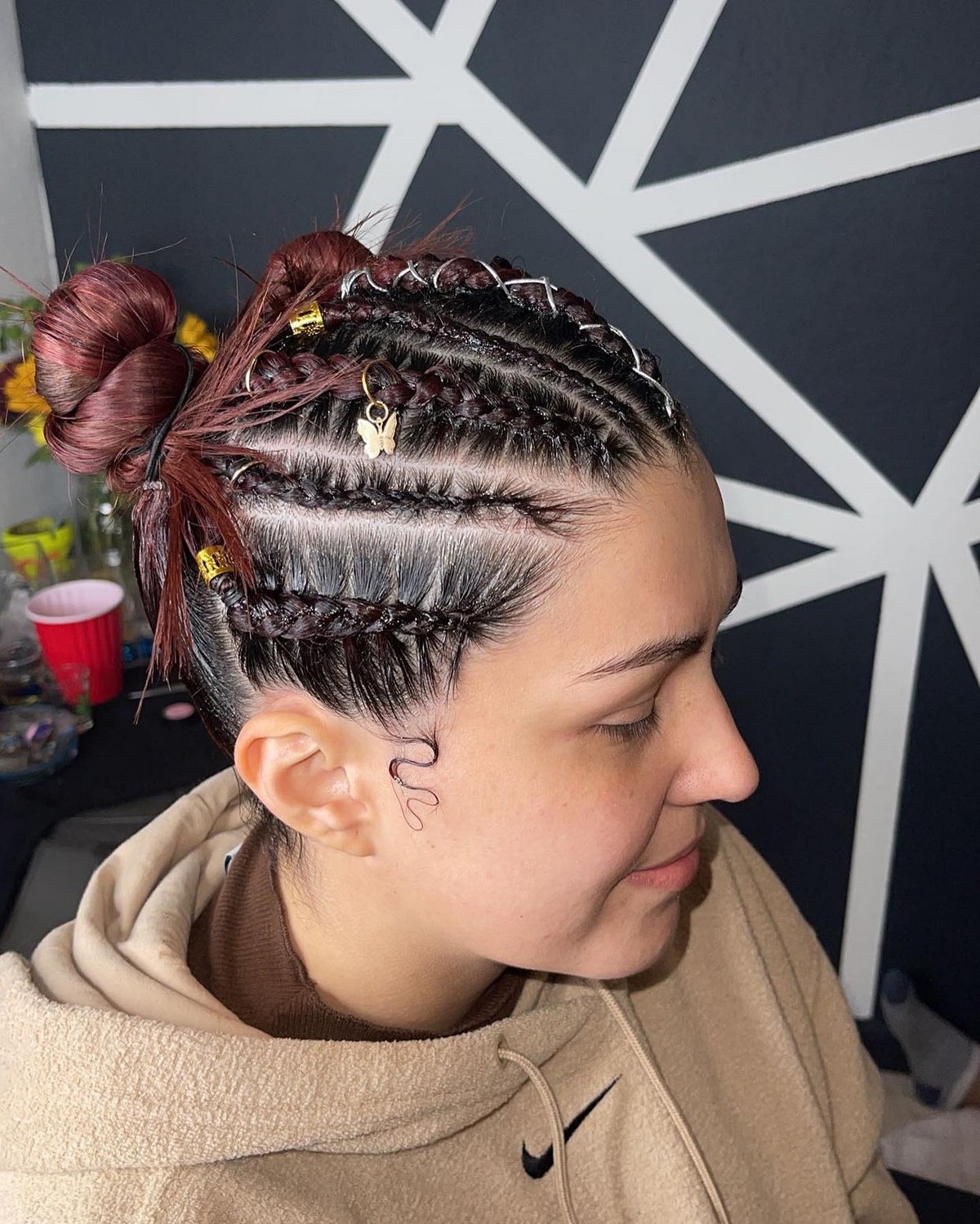 Cornrow Braids With Bun