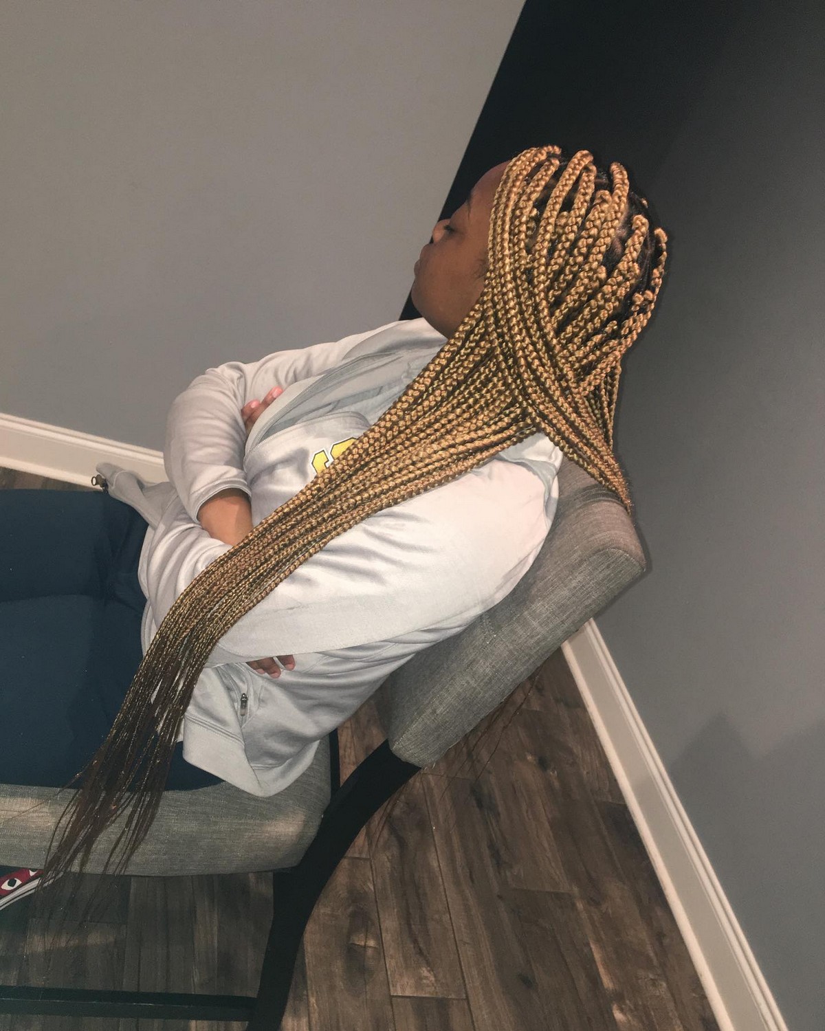 Honey Blonde Medium Box Braids