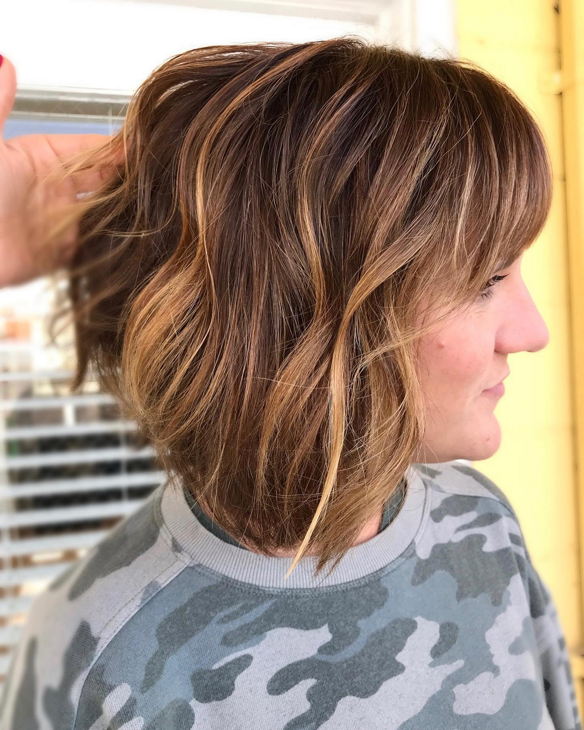 Tousled Bob With Highlights