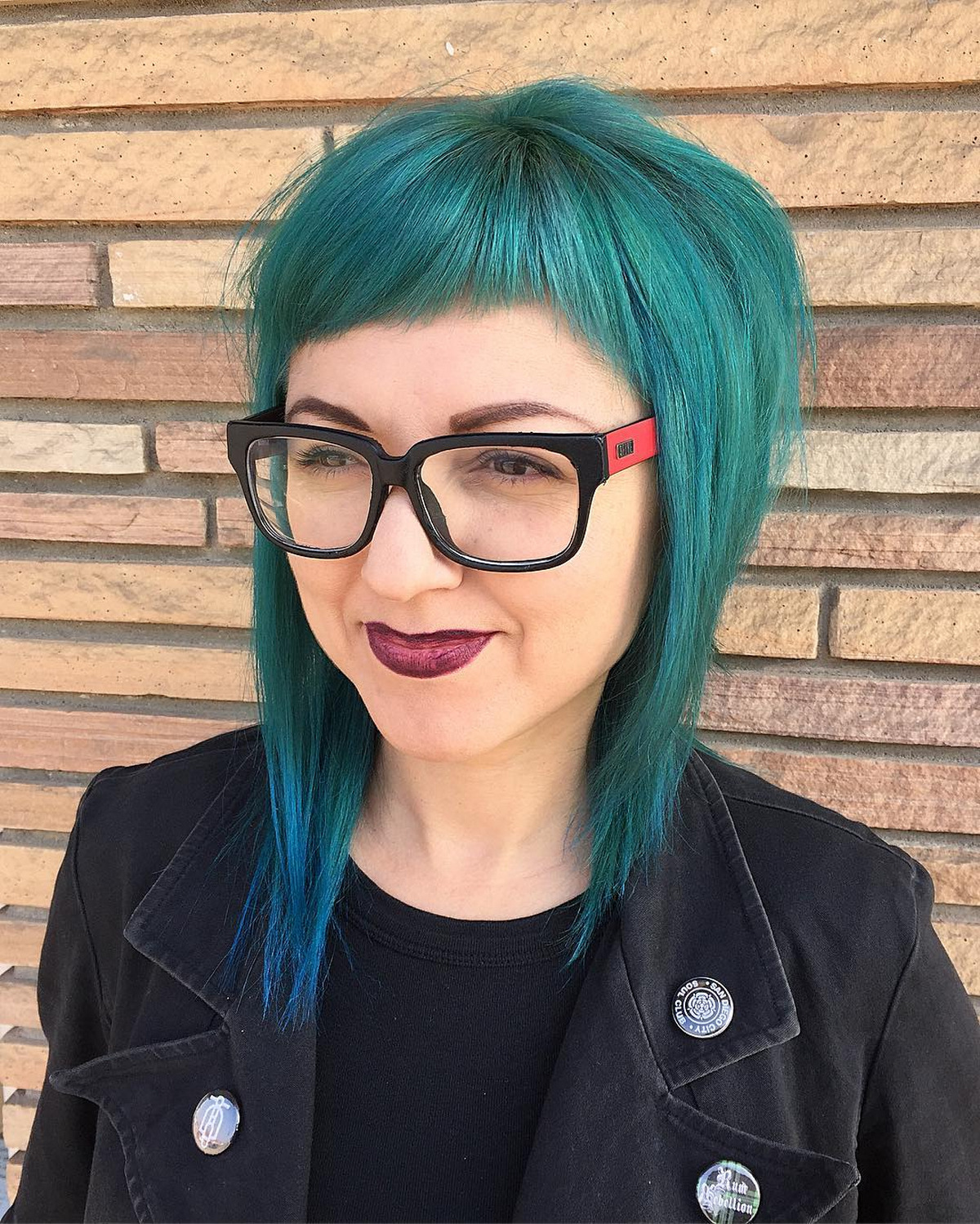 Emerald Asymmetrical With Bangs