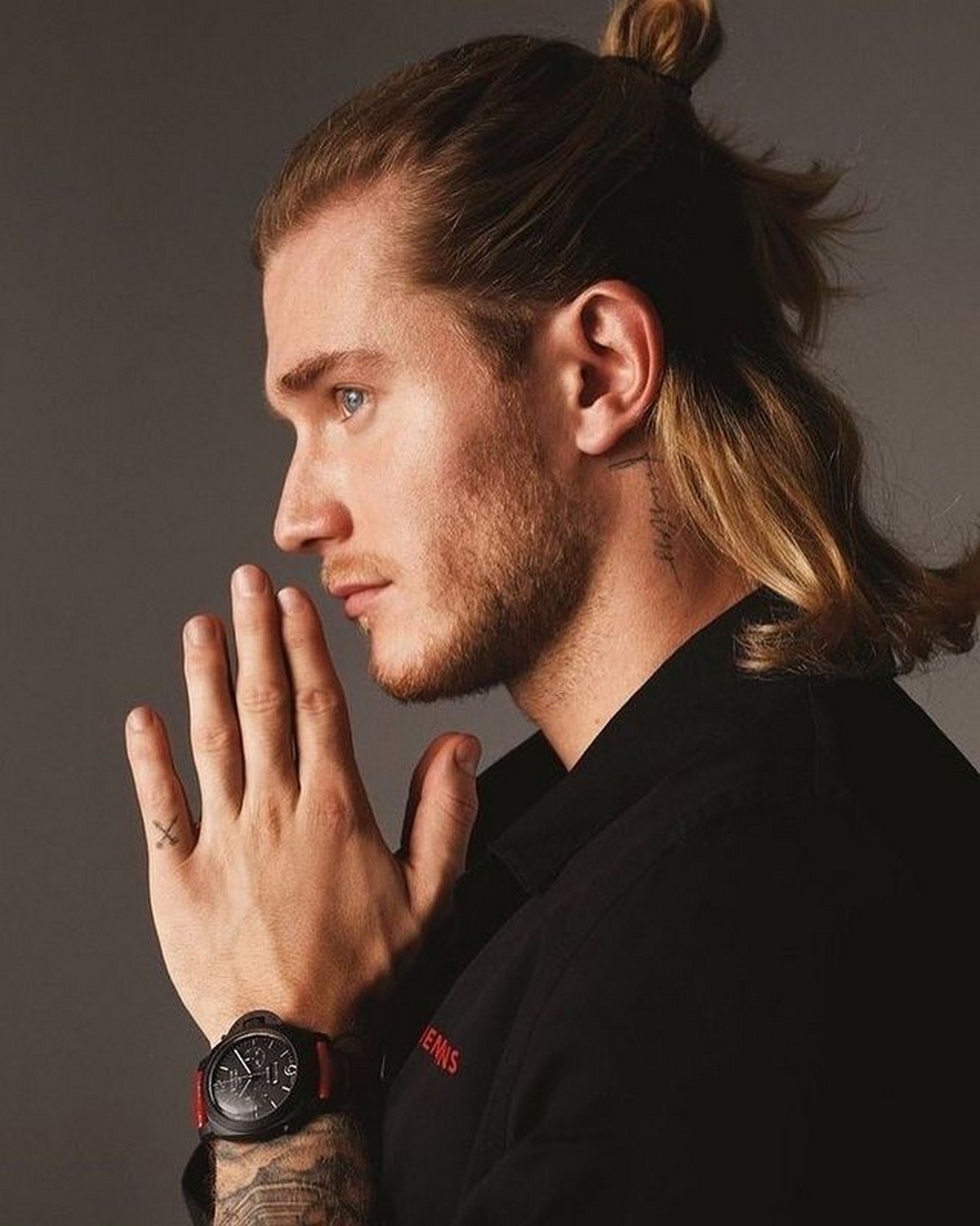 Half Top Knot Ponytails Blond Hair