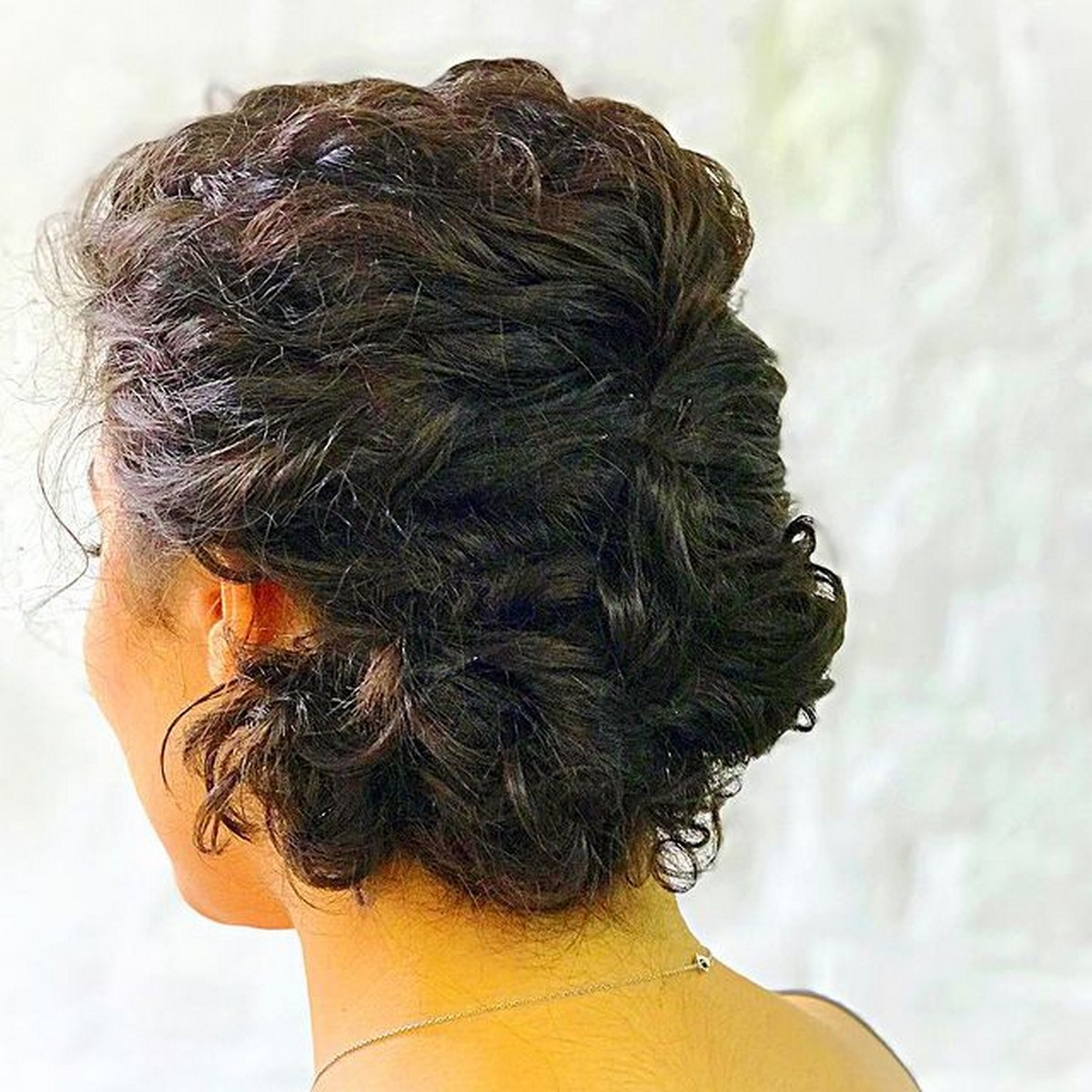Curly Twisted Updo