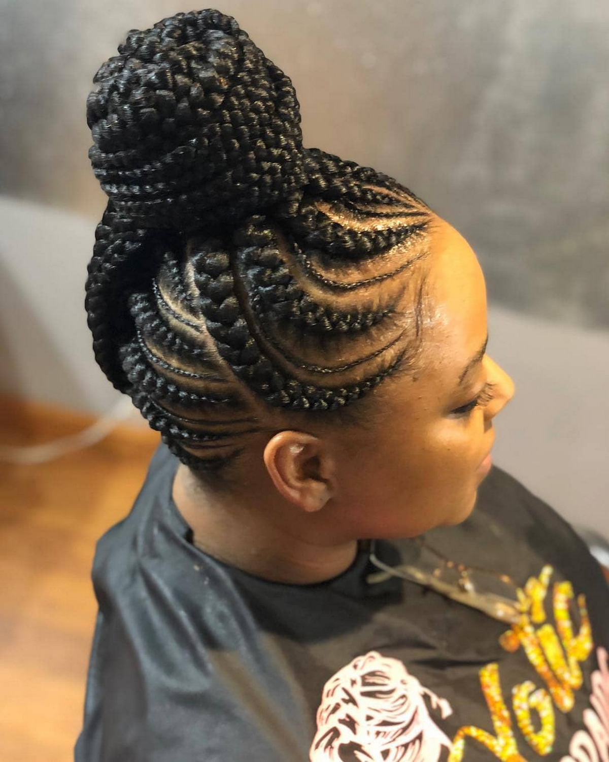 Cornrow Braids Bun