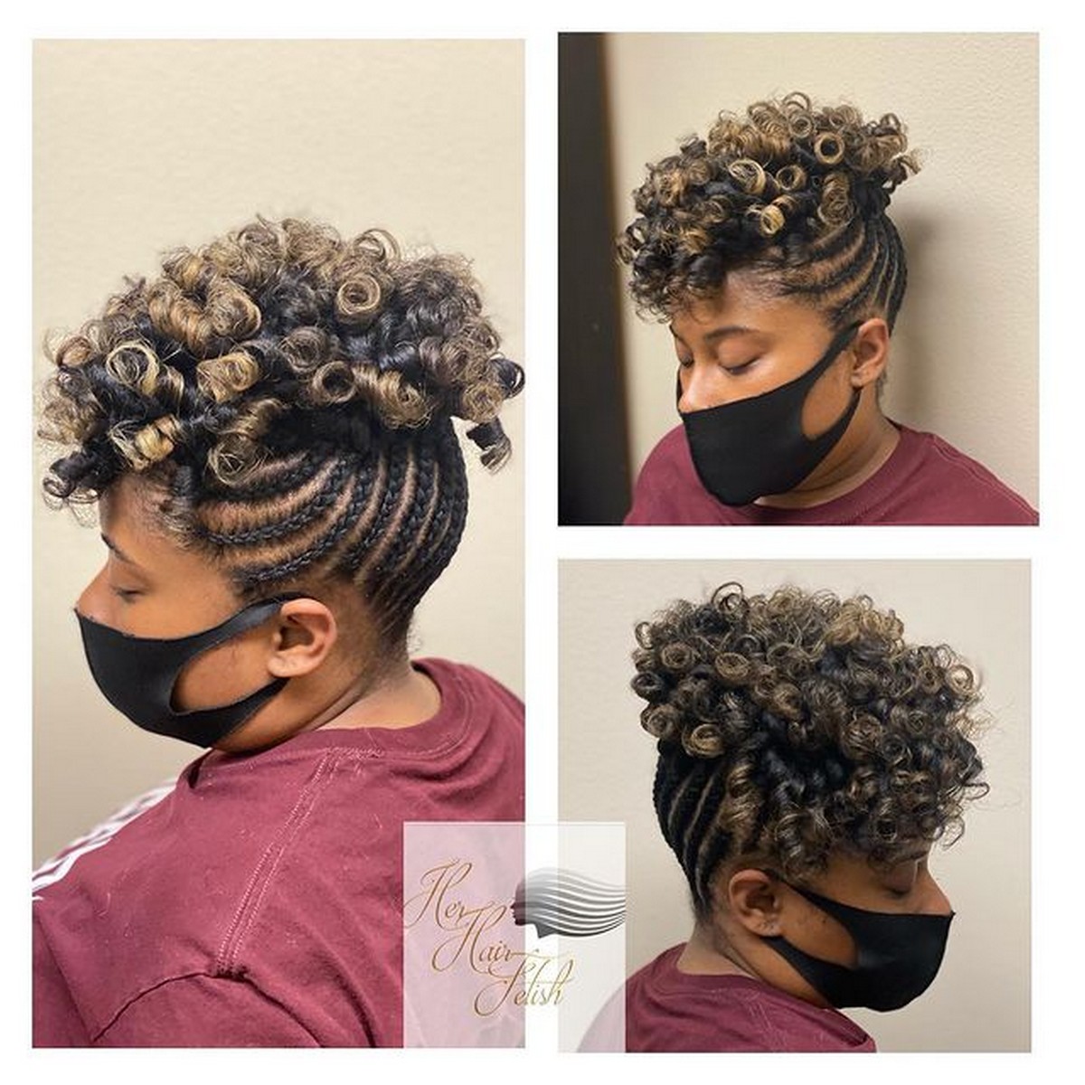 Curly Pineapple Updo