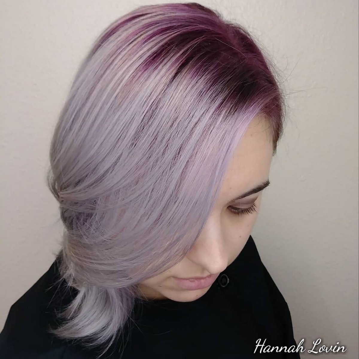 Plum Silver Hair