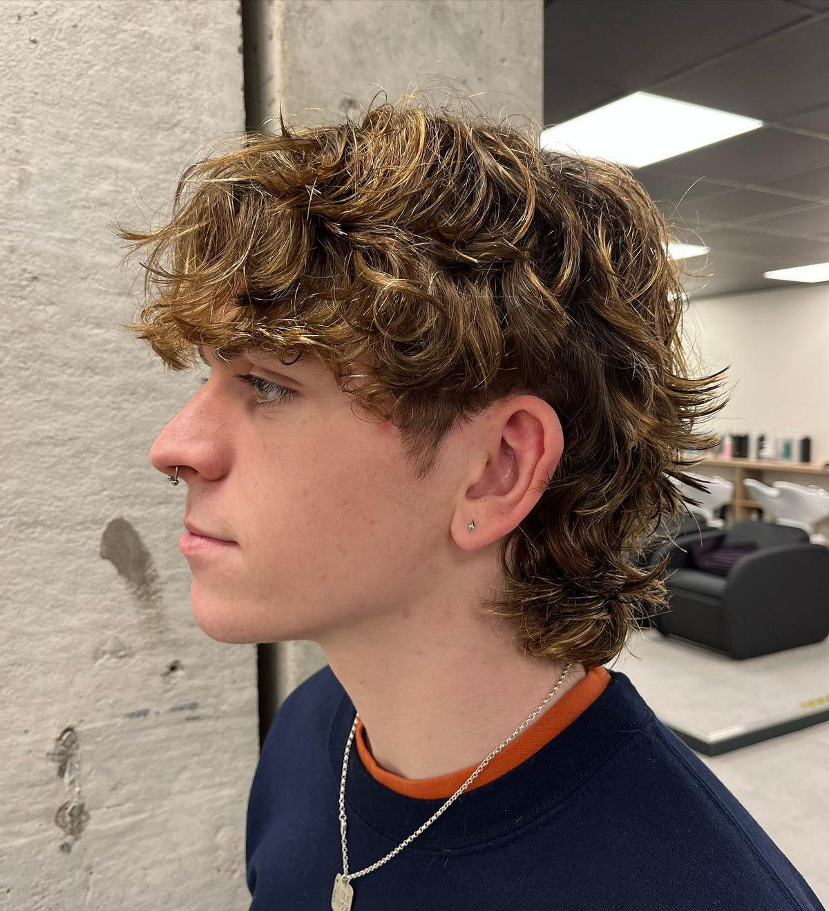 Soft Curly Mullet