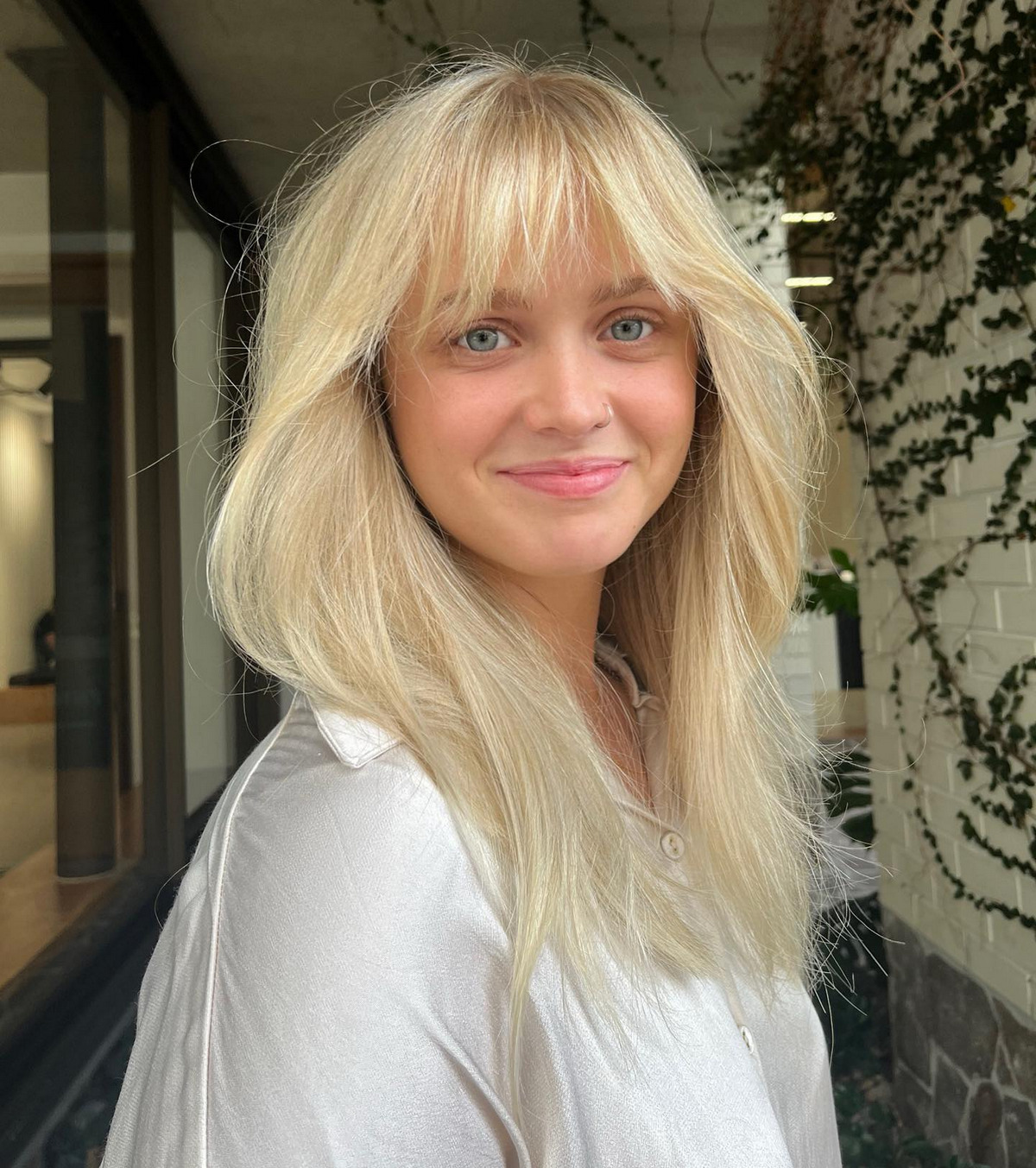 Light Blonde Hair With Wispy Bangs