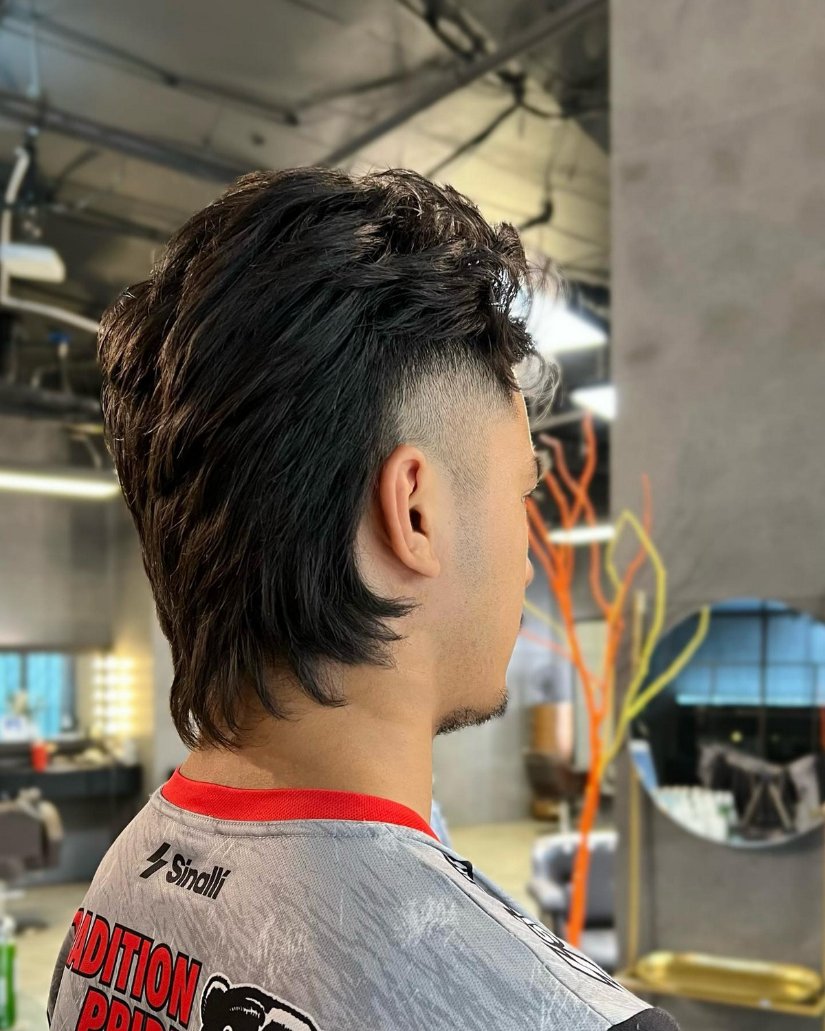 Temple Fade Mullet