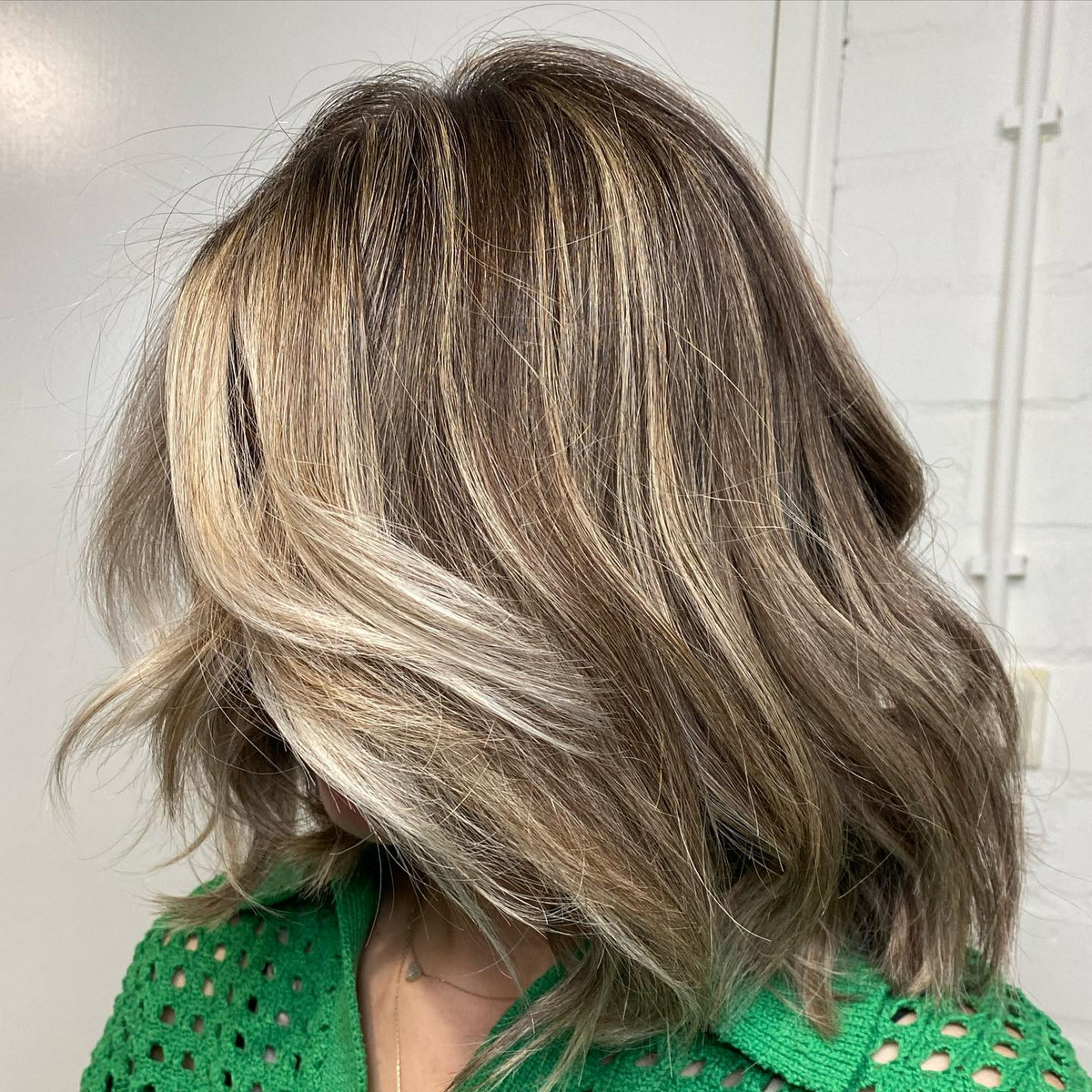 Thick Curtain Bangs With A Choppy Bob