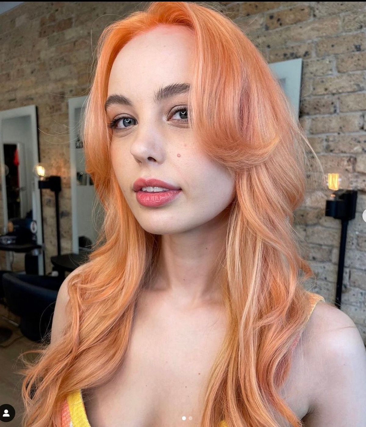 Wavy Hair With Peachy Color