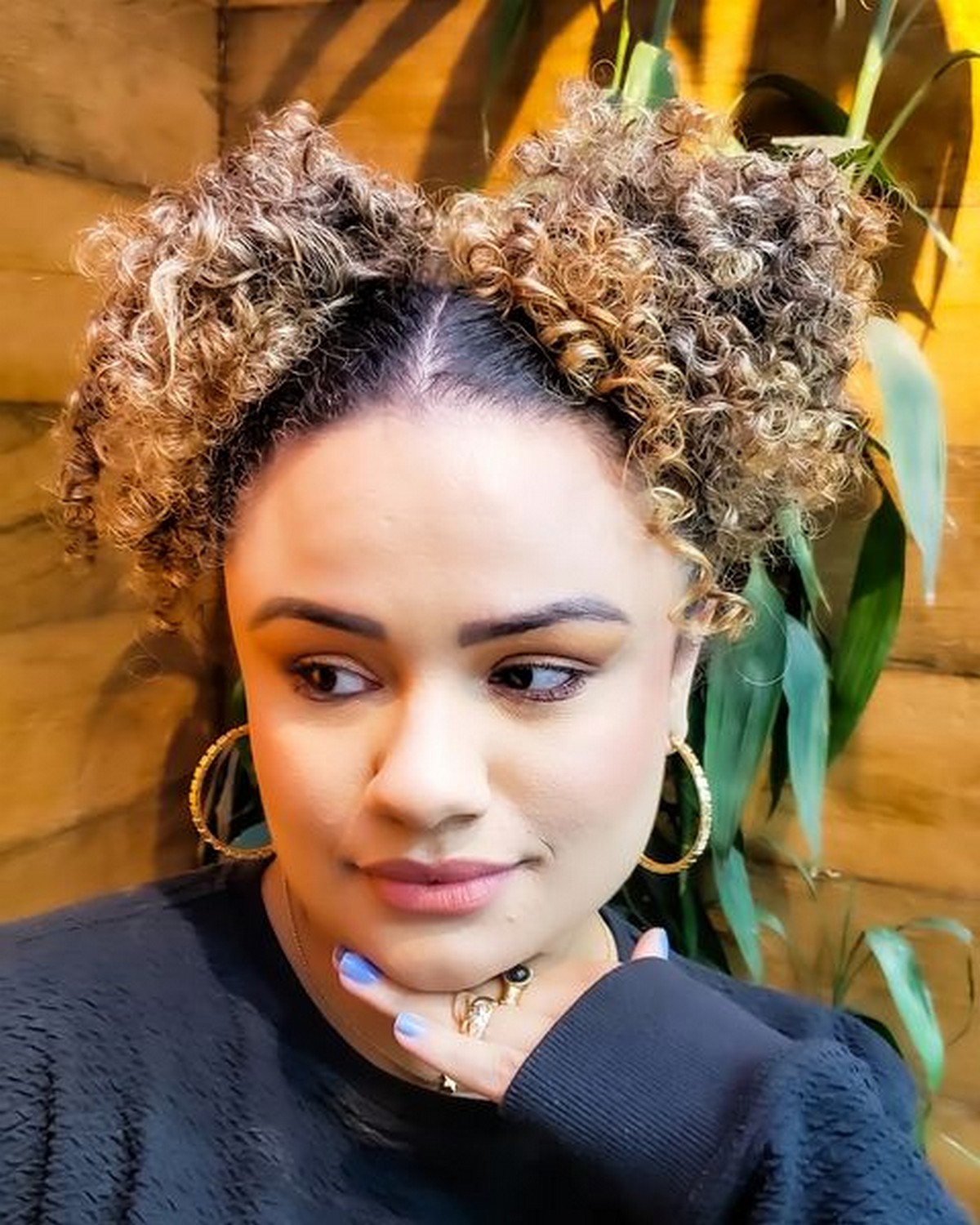 Curly Double Bun